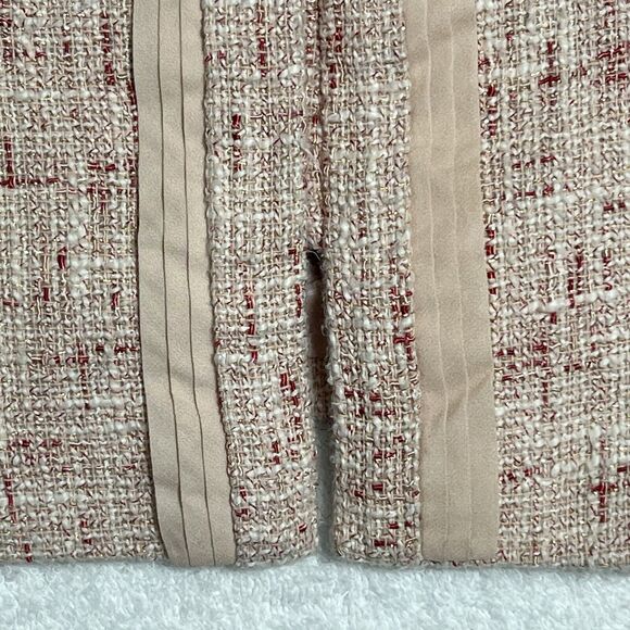 Tahari Arthur S. Levine Tweed Crop Blazer Women's 4P Pink 100% Silk Trim - Picture 15 of 17